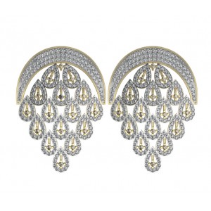 Diamond Crescent Earrings