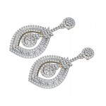 Diamond Danglers with Baguettes