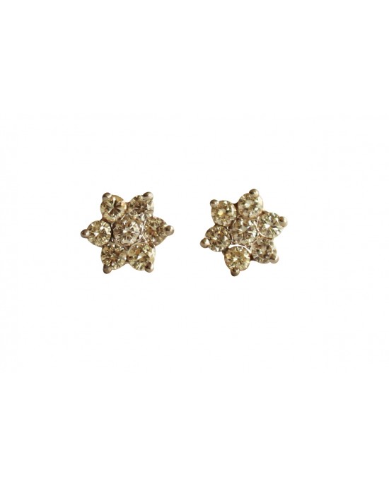 Diamond Floral Cluster Earring