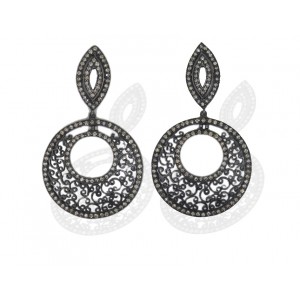 Diamond Earrings in Silver
