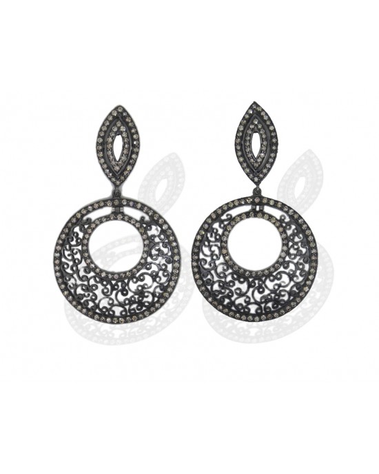 Diamond Earrings in Silver