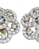 Diamond Floral Cluster Eartops