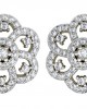 Diamond Floral Cluster Eartops