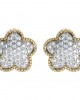 Diamond Flower Earstuds