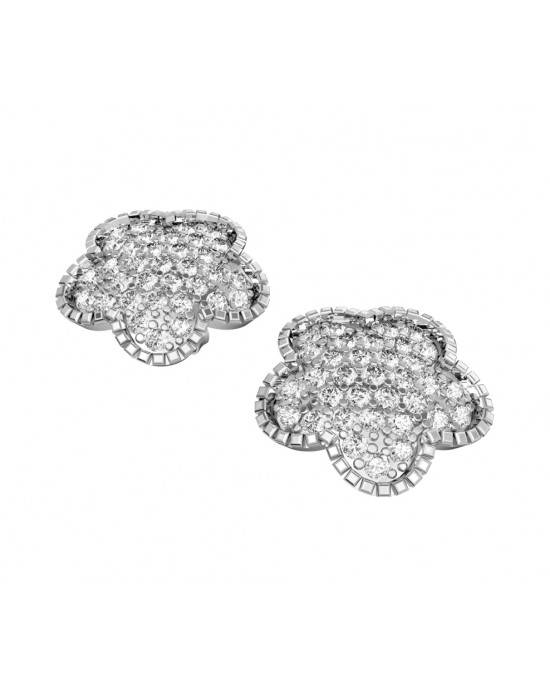 Diamond Flower Earstuds