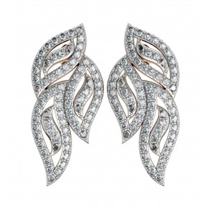 Diamond Leaf Earrings