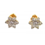 Diamond Floral Cluster Earring
