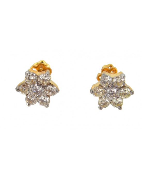 Diamond Floral Cluster Earring