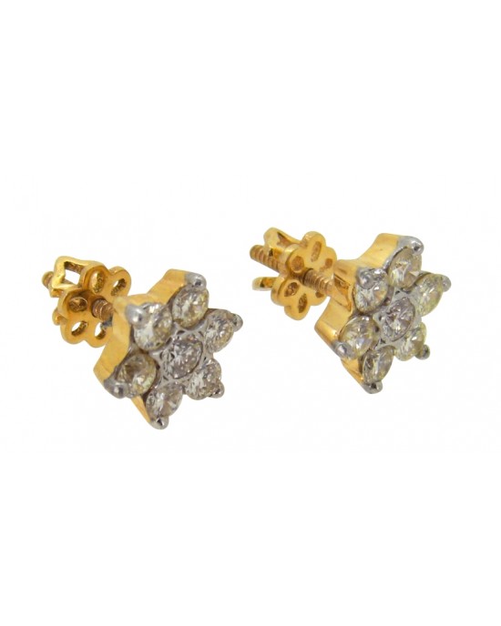 Diamond Floral Cluster Earring