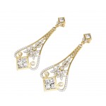 Elegant Diamond Danglers in gold