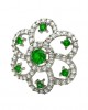Emerald & Diamond Cluster Earrings 