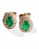 Emerald Earrings with Diamonds