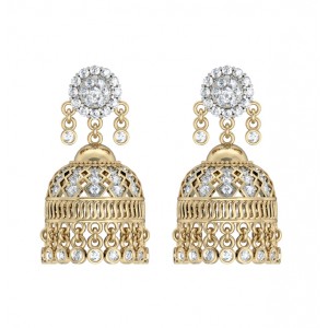 Enchanting Diamond Jhumkis