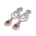 Enticing ruby & Diamond Earrings