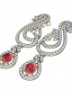 Enticing ruby & Diamond Earrings