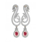 Enticing ruby & Diamond Earrings