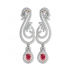 Enticing ruby & Diamond Earrings