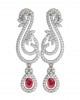 Enticing ruby & Diamond Earrings