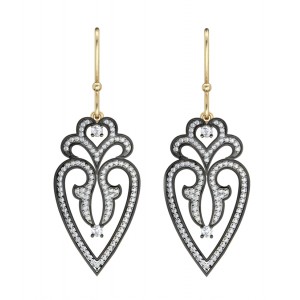 Gold & silver Victorian style earring