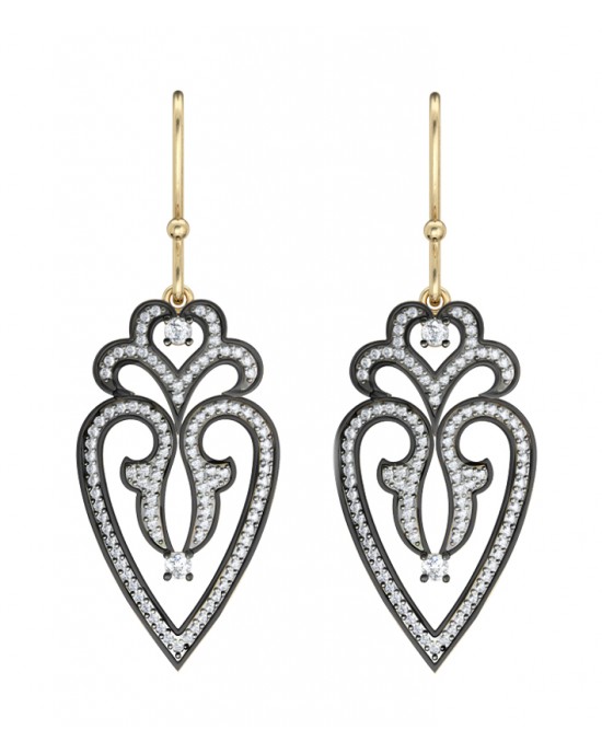 Gold & silver Victorian style earring