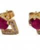 Ruby & Diamond Earring in Gold