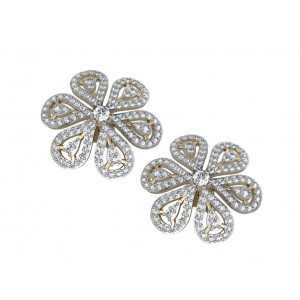 Intricate designer diamond Ear clips