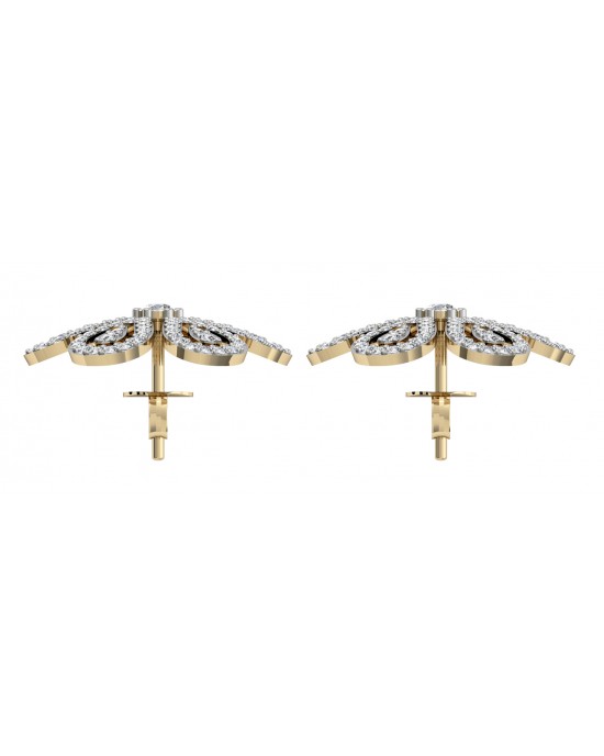 Intricate designer diamond Ear clips