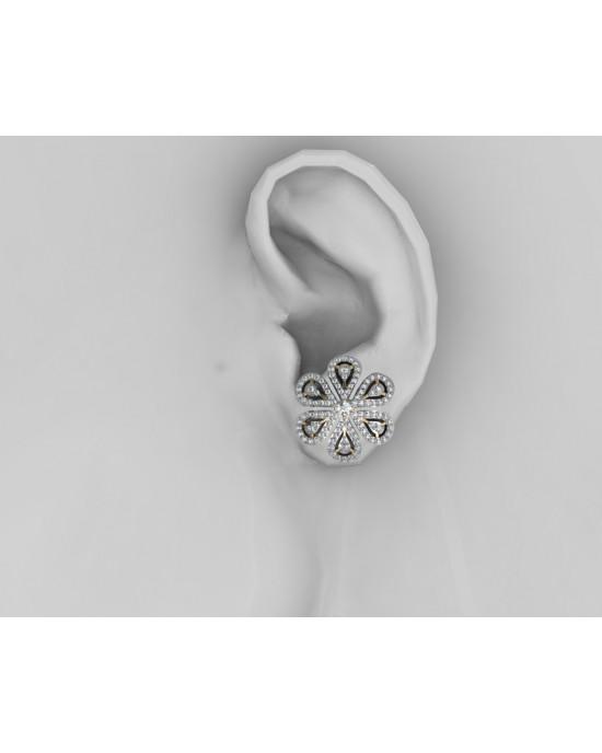 Intricate designer diamond Ear clips