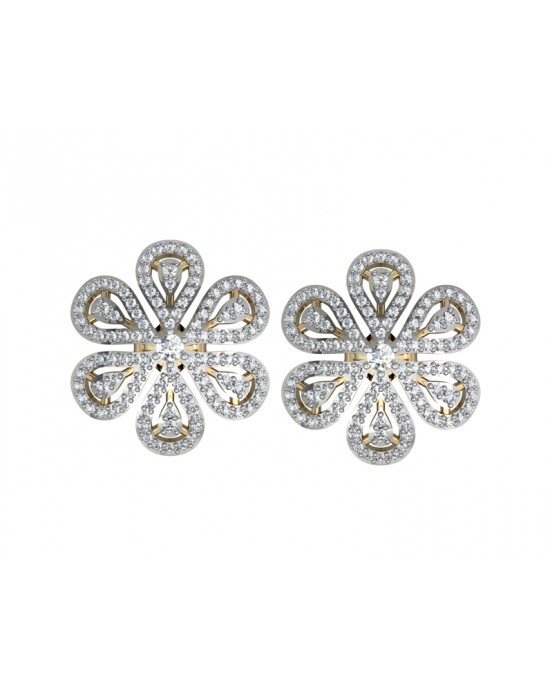 Intricate designer diamond Ear clips