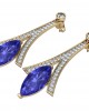 Iolite with Diamond Earrings