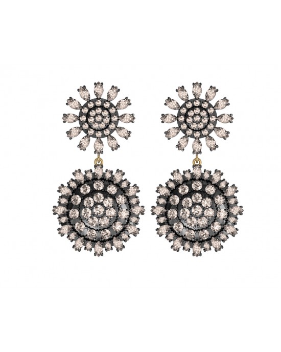 Lisa Victorian Diamond Chandelier Earrings