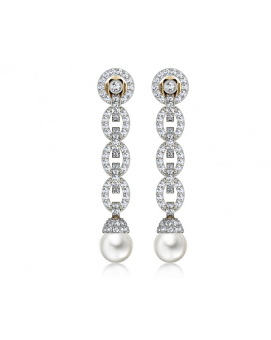 Andrea Pearl Diamond Danglers