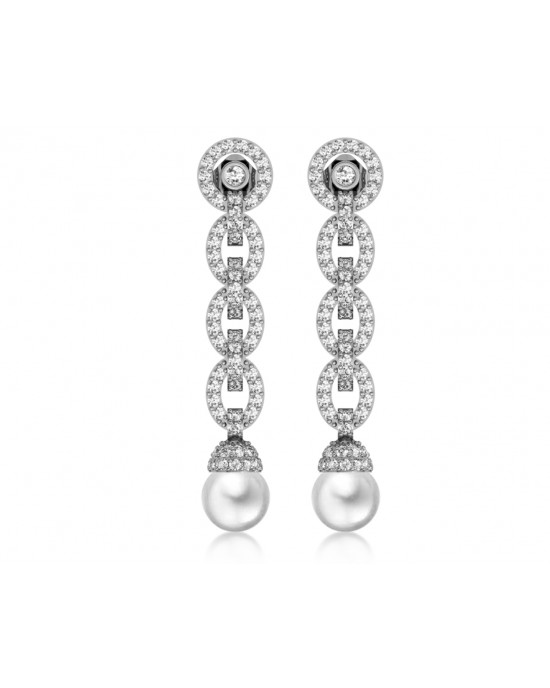 Andrea Pearl Diamond Danglers