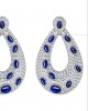 Vanessa Cabachon Sapphire & Diamond Earrings