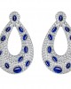 Vanessa Cabachon Sapphire & Diamond Earrings