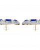 Vanessa Cabachon Sapphire & Diamond Earrings