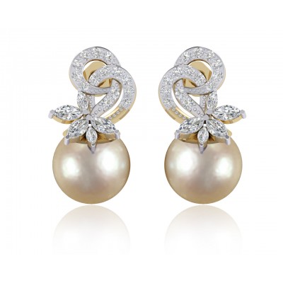 diamond and pearl earrings designs