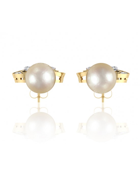 Aarna Pearl & Diamond Earrings