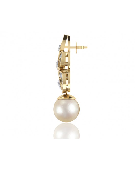 Aarna Pearl & Diamond Earrings