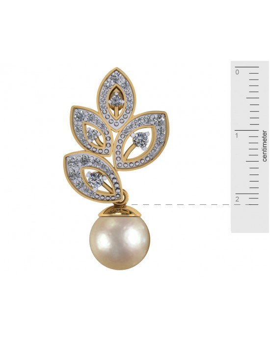 Aarna Pearl & Diamond Earrings