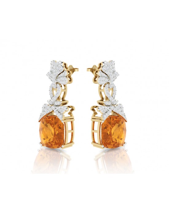 Kate Diamond & Citrine Earrings