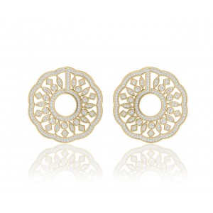 Tia Designer Diamond Hoops