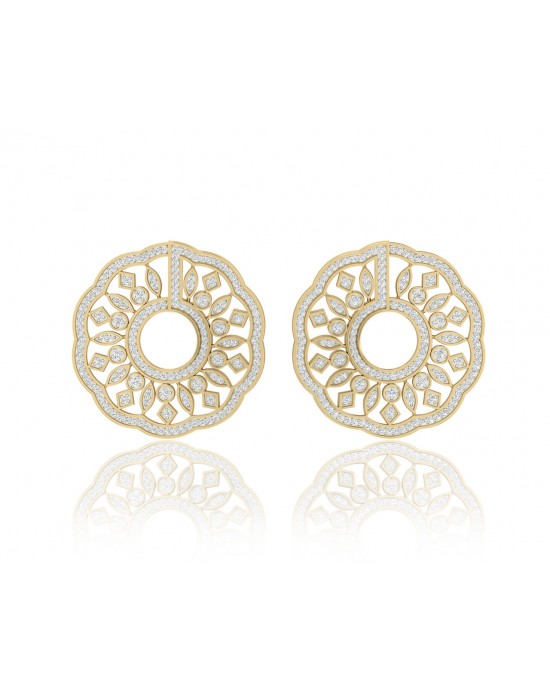 Tia Designer Diamond Hoops