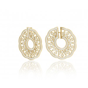 Tia Designer Diamond Hoops