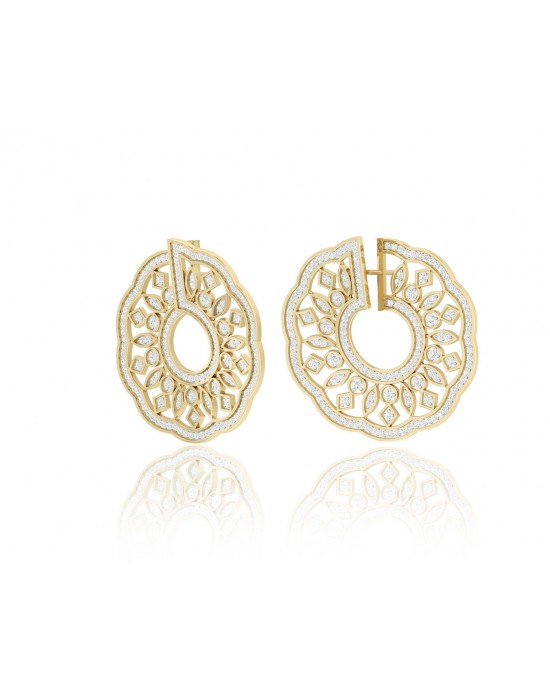 Tia Designer Diamond Hoops