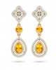 Asin Citrine & diamond Dangle Earrings