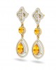 Asin Citrine & diamond Dangle Earrings