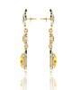 Asin Citrine & diamond Dangle Earrings