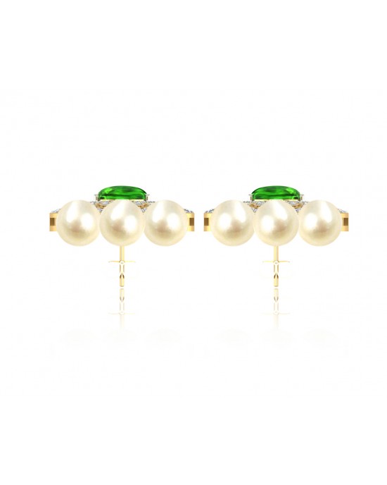 Adrika Emerald Diamond Earrings