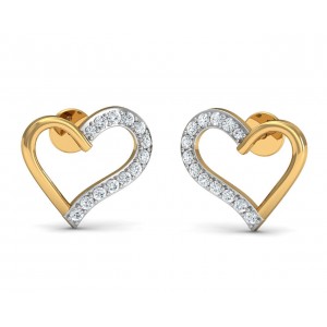 Amia Diamond Heart Earrings